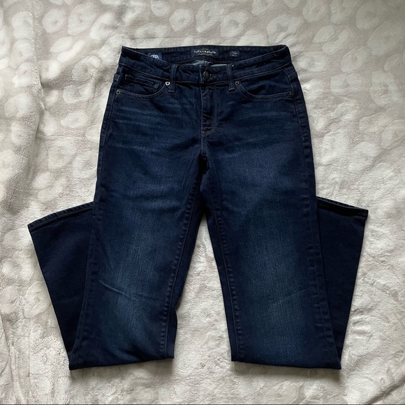 Lucky Brand Easy Rider Dark Wash Jeans Size 27 - Picture 1 of 11